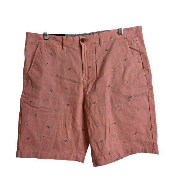 🔴 Jachs Shorts Mens 32 Surfer Print Bleecker Stretch Casual Chino Summer Beach - Picture 2 of 16